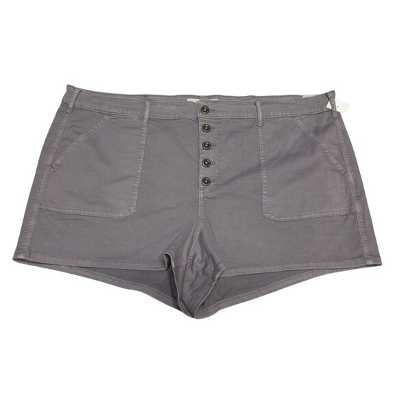 torrid Pants - Torrid Womens Size 24 Gray Button Fly Shorts Pockets High Rise Stretch New